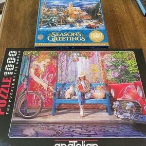 2 Colorful 1000-Piece Puzzle Set